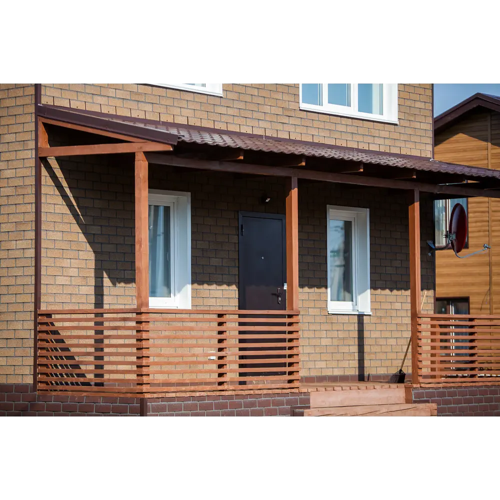 Фасадная плитка ТЕХНОНИКОЛЬ HAUBERK песчаный кирпич для облицовки 18734694 STLM-0012271 - Вид №14