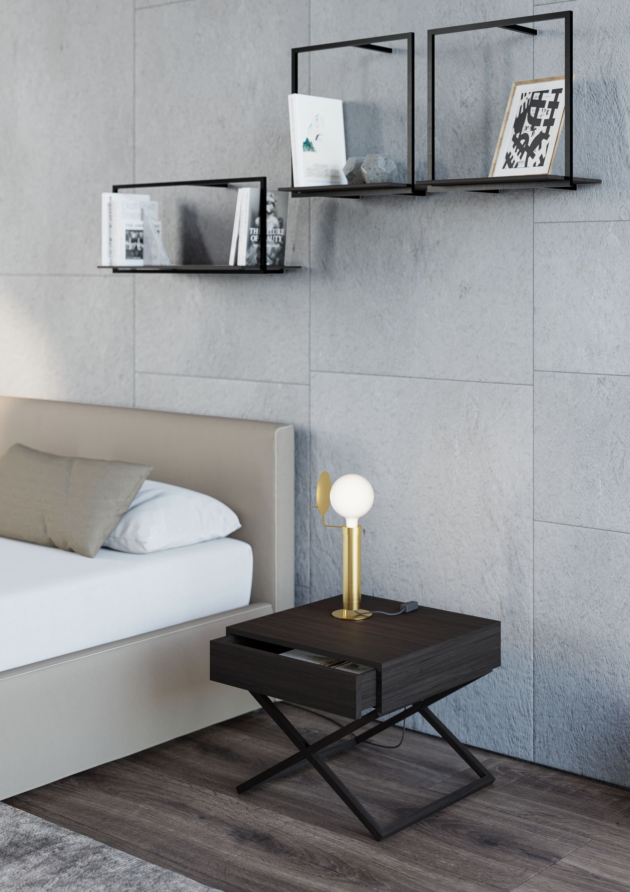 Деревянная тумбочка Vibieffe 9750 CONTRASTE ARCH-00149017 - Вид №1