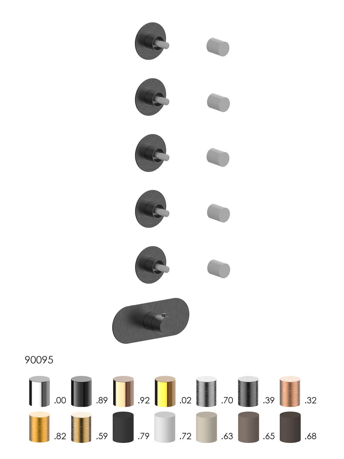 Термостатический смеситель для душа с 6 отверстиями Rubinetterie Frattini отдельная эстетика ARCH-00103351 - Вид №4