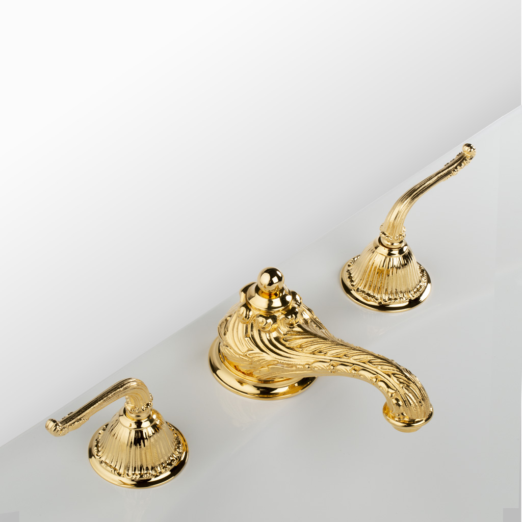 C69-1301 C69-1301 Смеситель для раковины на 3 отверстия ВЕРСАЛЬ К МАНЕТТУ Cristal & Bronze VERSAILLES À MANETTES  - Вид №1