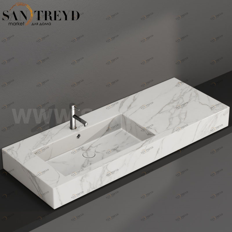 IN136SAAC Подвесная раковина настенная прямоугольная Ceramica Globo  белая 