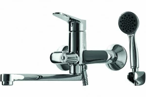 Смеситель для ванны излив 300 мм с аксессуарами ECO F6111147C-LB bravat