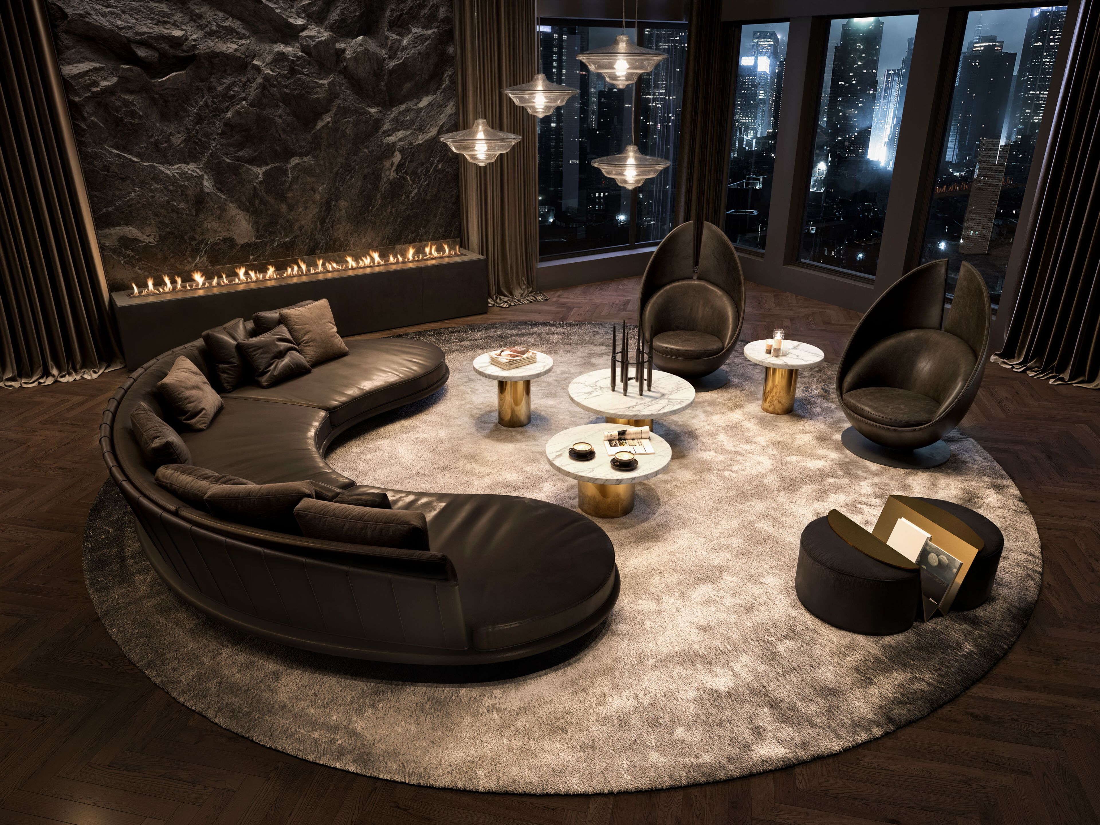 Кожаный пуфик с журнальной стойкой Wayne Enterprises Home Collection WE-158 ARCH-00124735 - Вид №8