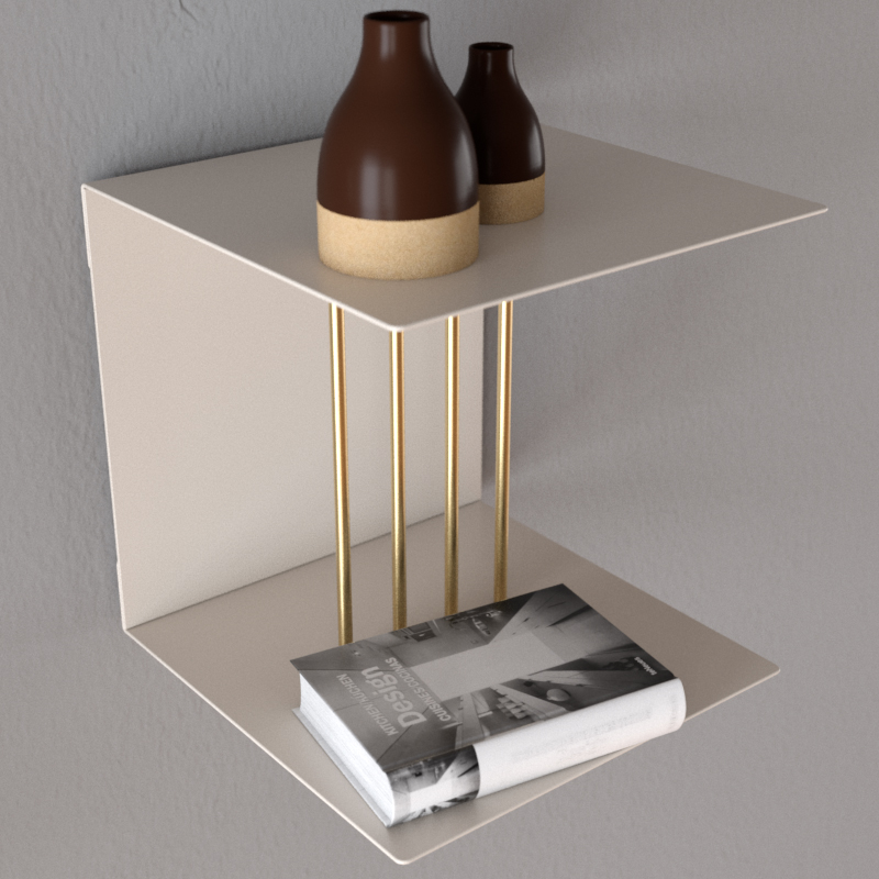 Полка с разделителем Teaser, жемчужно-белая UMAGE 5004 - Вид №3