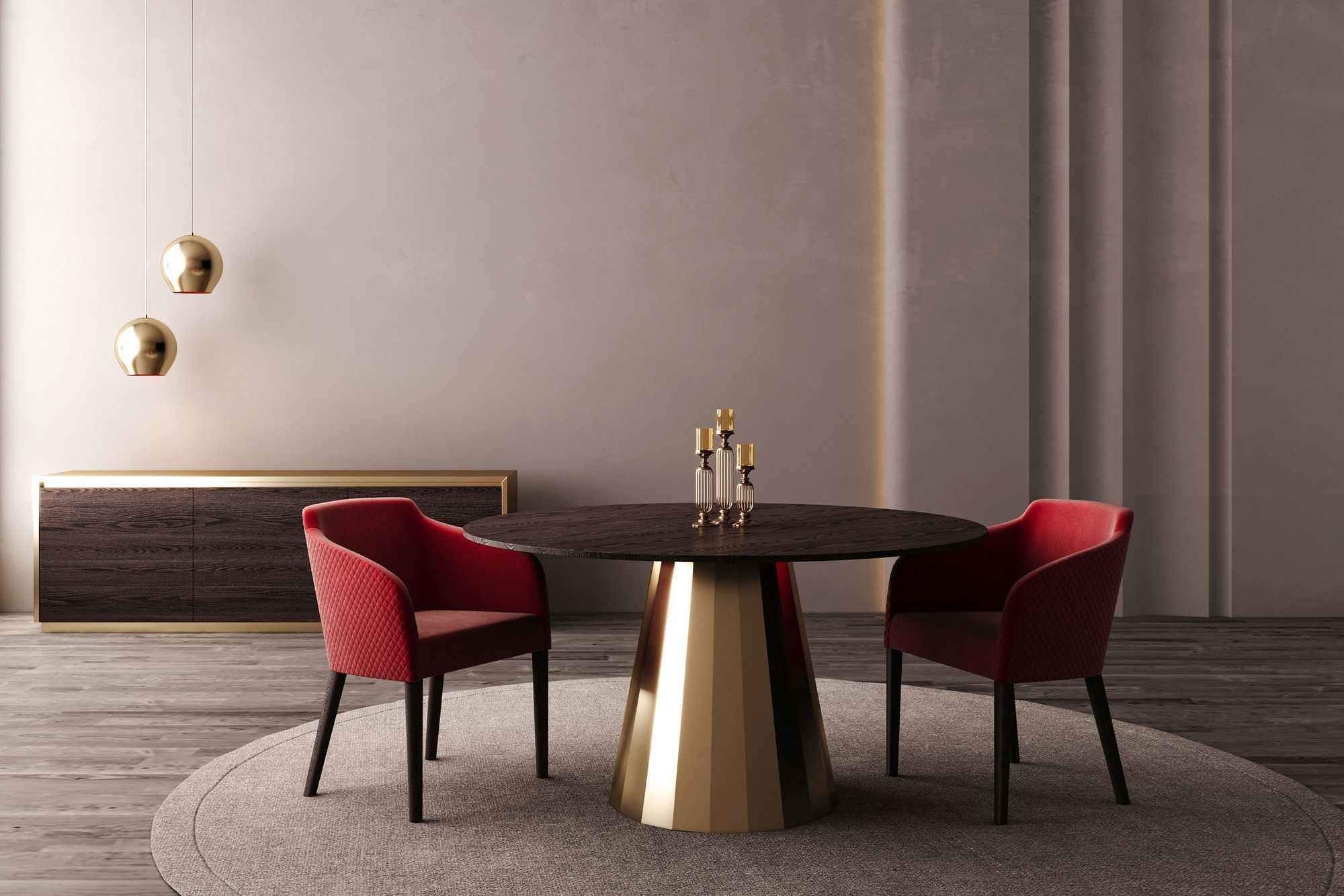 Круглый стол из грецкого ореха CASA +39 Swing ARCH-00099031 - Вид №1