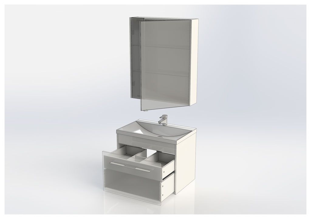 Мебель для ванной Aquanet Августа 75 белый 00225246 - Вид №4