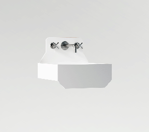 com_EXLAVFRIEZE1H Подвесная раковина настенная прямоугольная Ex.T Frieze белая