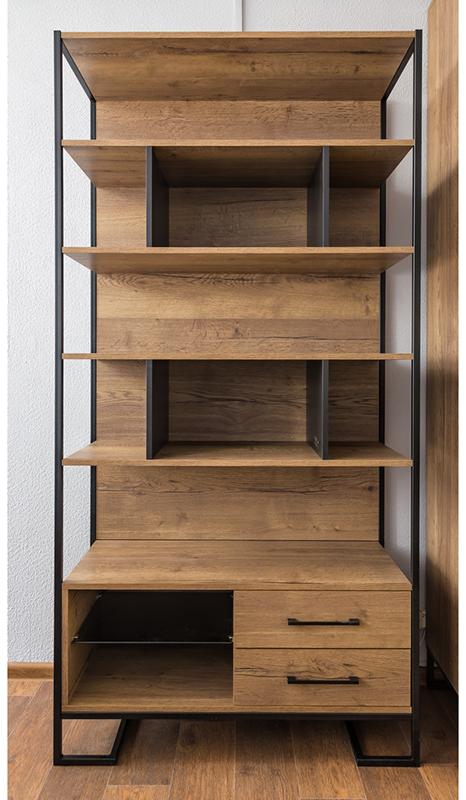 1808 Стеллаж Loft Дуб табак R-HOME 4009290H_Табак+40092902H_Табак - Вид №5