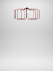 Подвесной светильник из железного стержня