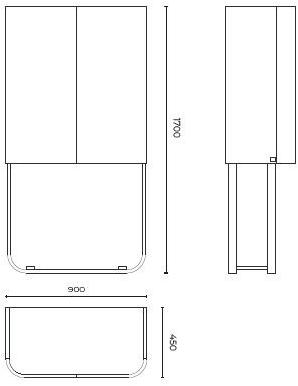 Stylish Club Буфет из лакированного черного дерева с распашными дверцами His Scf.hi14 - Вид №3