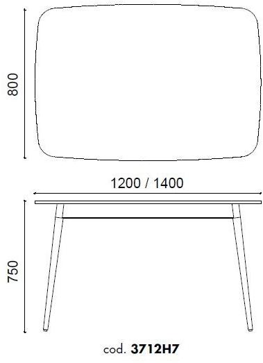 ALMA DESIGN Прямоугольный стол из бука Virna sun-id-1446100 - Вид №4