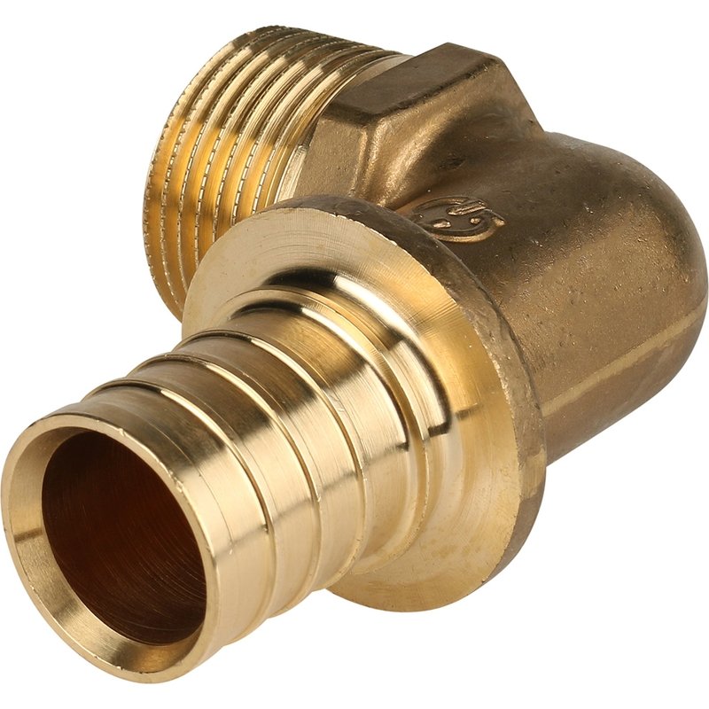 Угольник-переходник НР 25x3/4" аксиальный для труб из сшитого полиэтилена STOUT SFA0005002534 - Вид №1