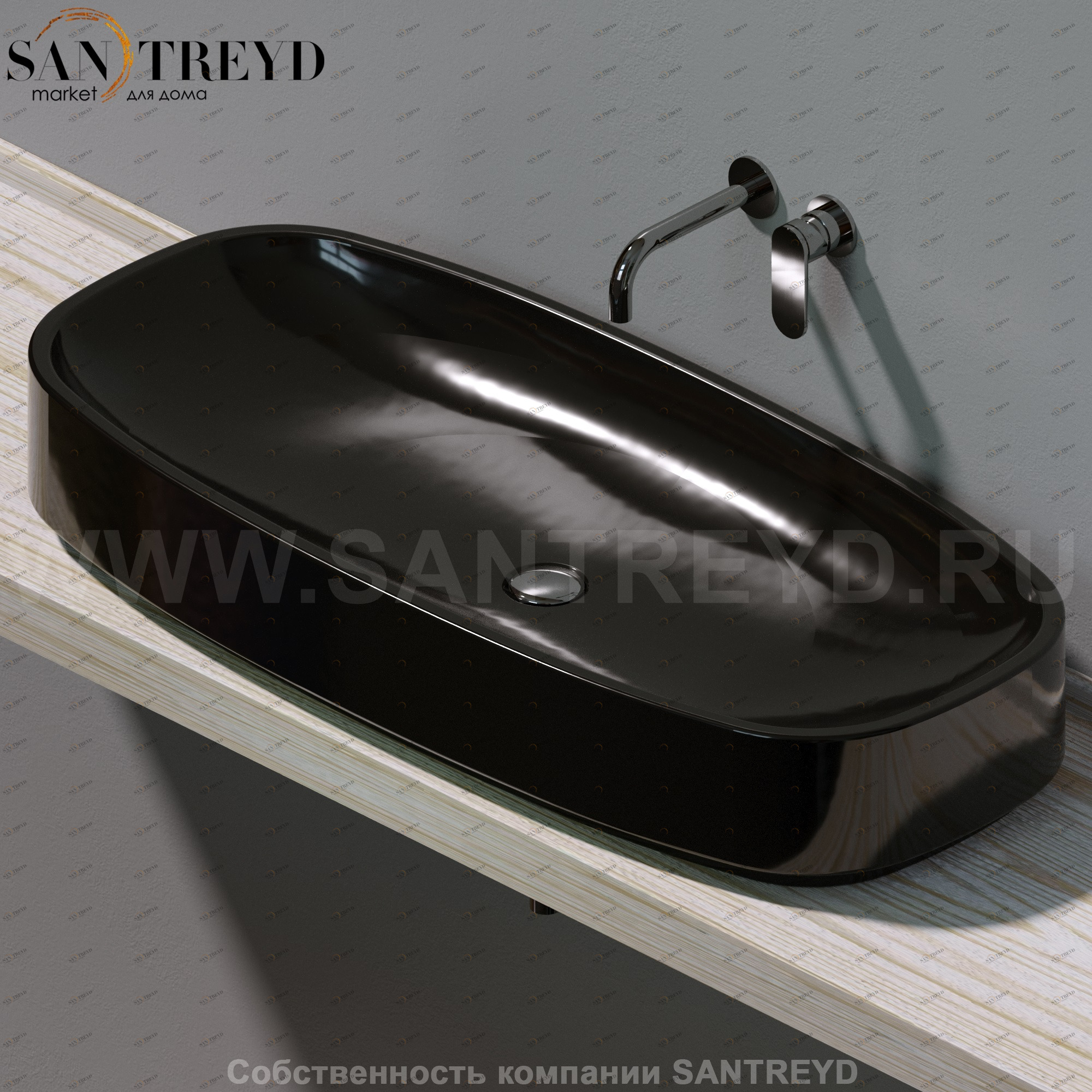 SE4129017 Накладная раковина на столешницу  прямоугольная Ceramica Flaminia Step