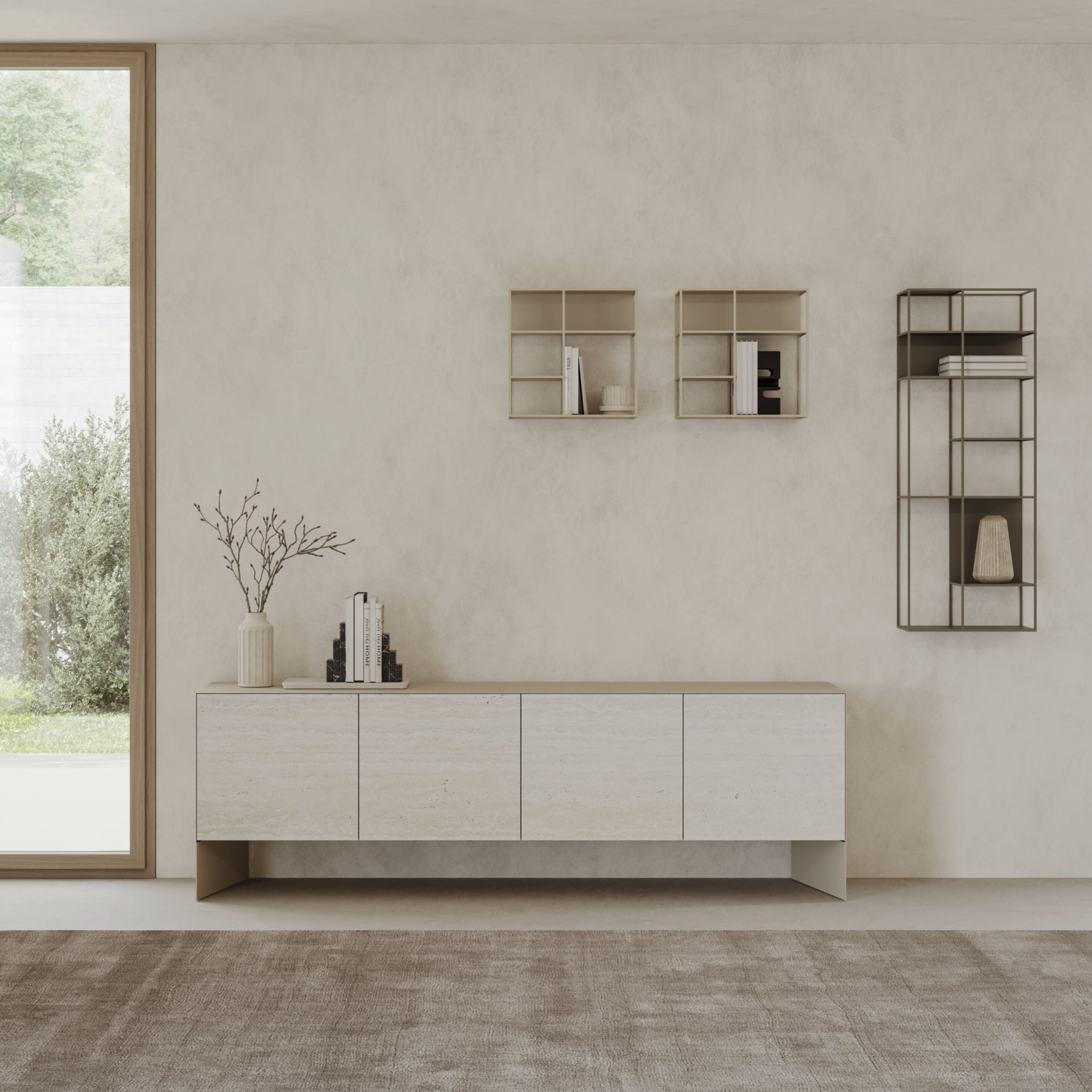 Книжный шкаф из металла Ronda Design Levia ARCH-00052150 - Вид №2