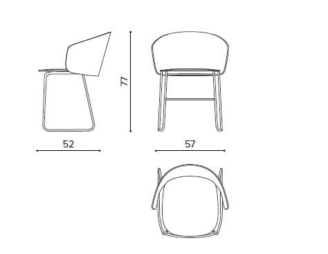 Стальной и деревянный стул с подлокотниками True Design Not Wood ARCH-00135527 - Вид №9