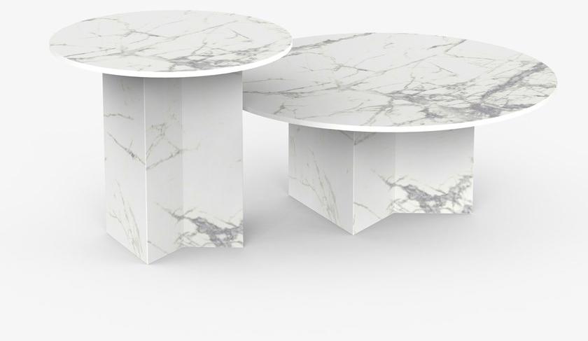 Miter Низкий сервисный столик из керамогранита Uve sun-id-1443278 - Вид №4