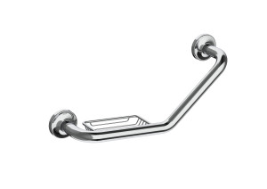 A816936001 COMFORT - Угловая ручка для ванной 135º с глянцевой мыльницей ROCA Access