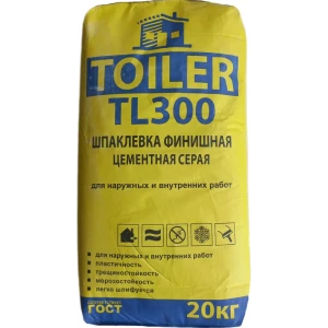 Шпаклевка финишная цементная Toiler TL300 20 кг 84858031 STLM-2031355