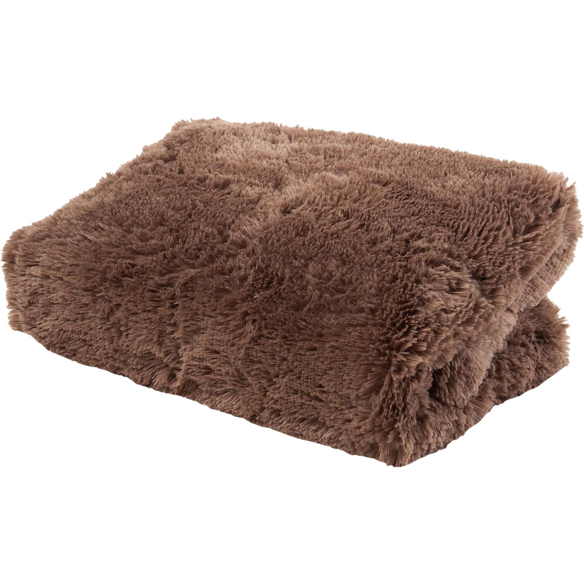 18680761 Плед декоративный 200х220 см, искусственный мех, цвет коричневый Santreyd  - Вид №1