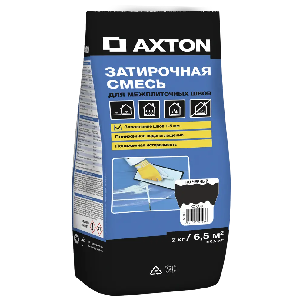 Затирка цементная Axton А.200 цвет чёрный 2 кг Без серии STLM-2144897 - Вид №1