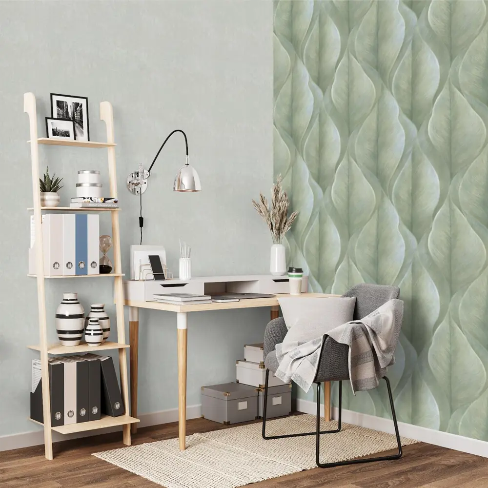 Флизелиновые обои Palitra Planet Olivia в изумрудном оттенке 89352163 STLM-0827094 - Вид №3