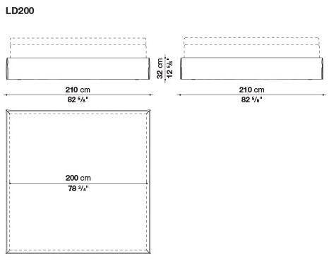 Maxalto Двуспальная кровать из ткани с высоким изголовьем sun-id-1504384 - Вид №9
