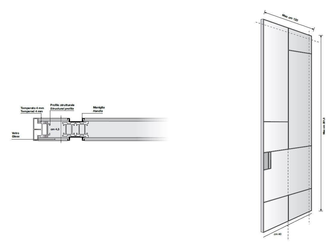 Кожаная распашная дверь Longhi Aluminiun Chic-Doors ARCH-00120299 - Вид №3