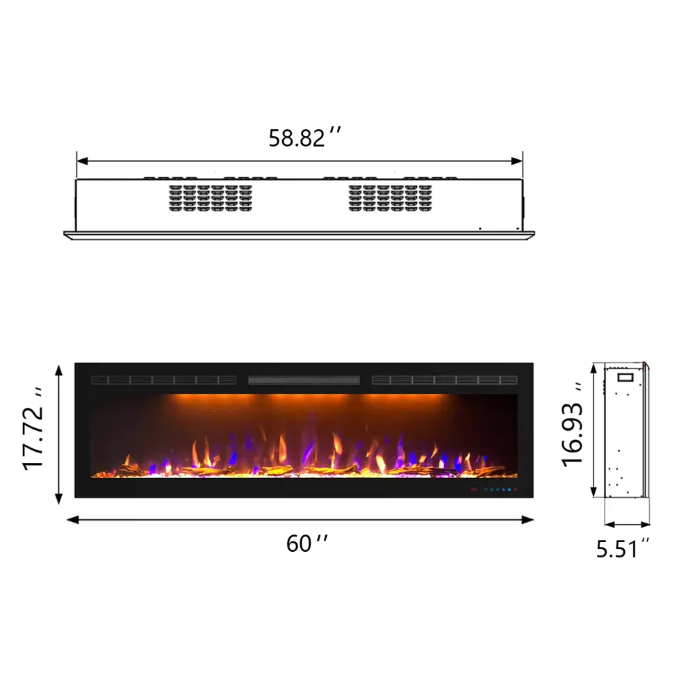 Электрический очаг Royal Flame Crystal 60RF 1.5 кВт 89396878 STLM-2194012  - Вид №2