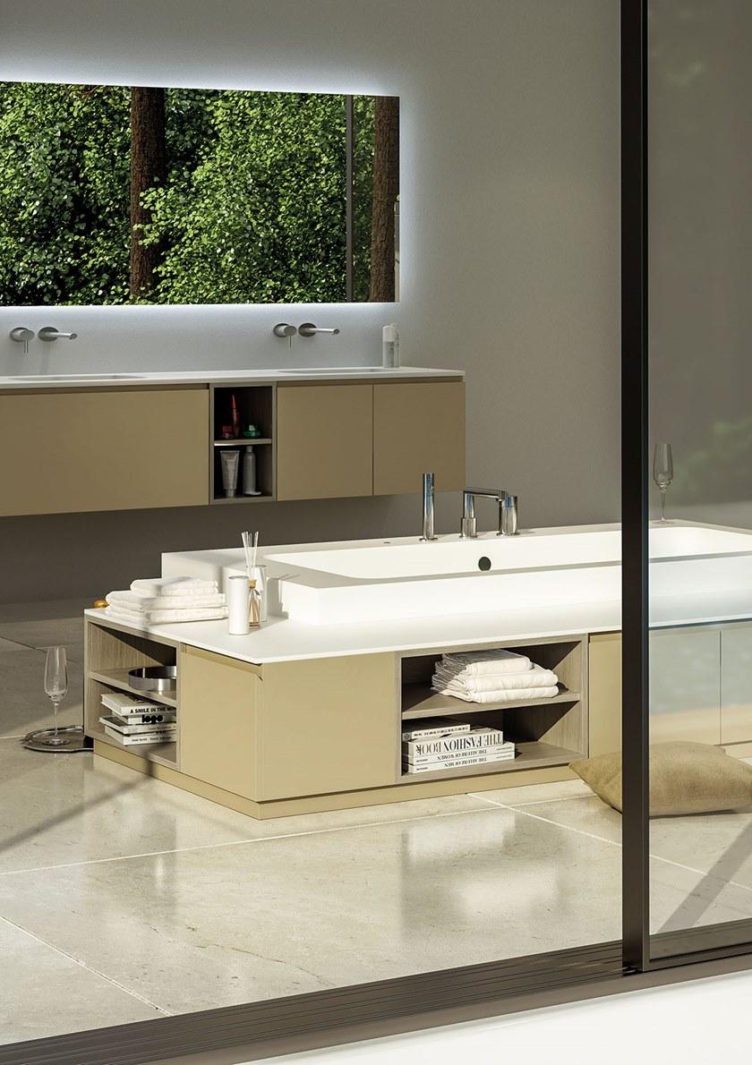 MOMA Design Отдельностоящая прямоугольная ванна с массивной поверхностью  Mmt  - Вид №2