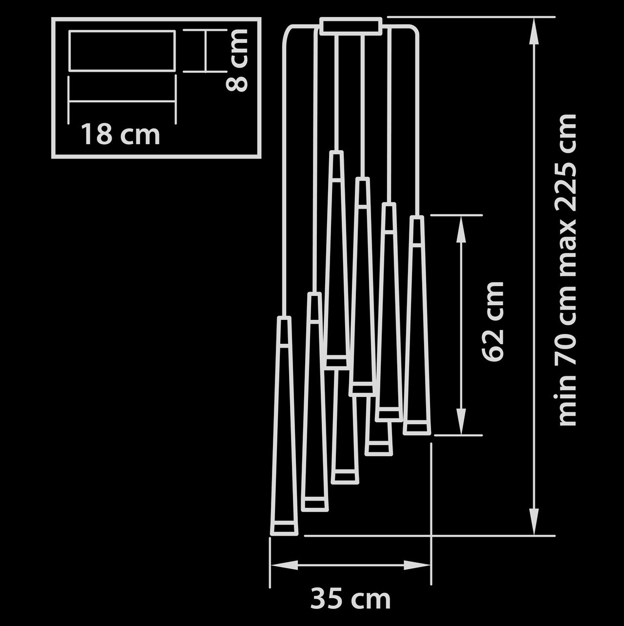 Каскадная люстра Lightstar Punto 807083 LIGHTSTAR ДИЗАЙНЕРСКИЕ, PUNTO 059223 Бежевый  - Вид №1