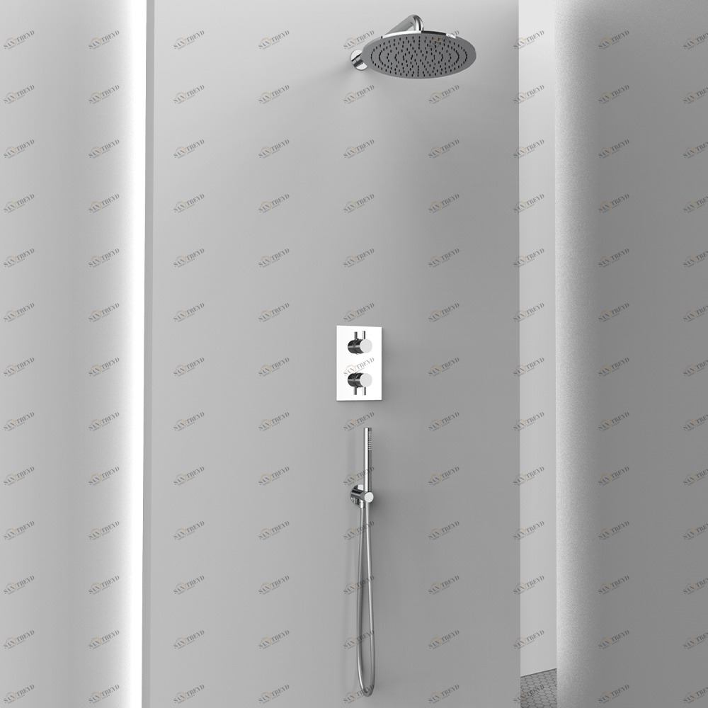 Graffio Полноценный круглый душевой уголок. <br /> Кронштейн, лейка для душа, встроенный смеситель, подключение воды c / supp, душ и гибкий шланг. AM020 M 