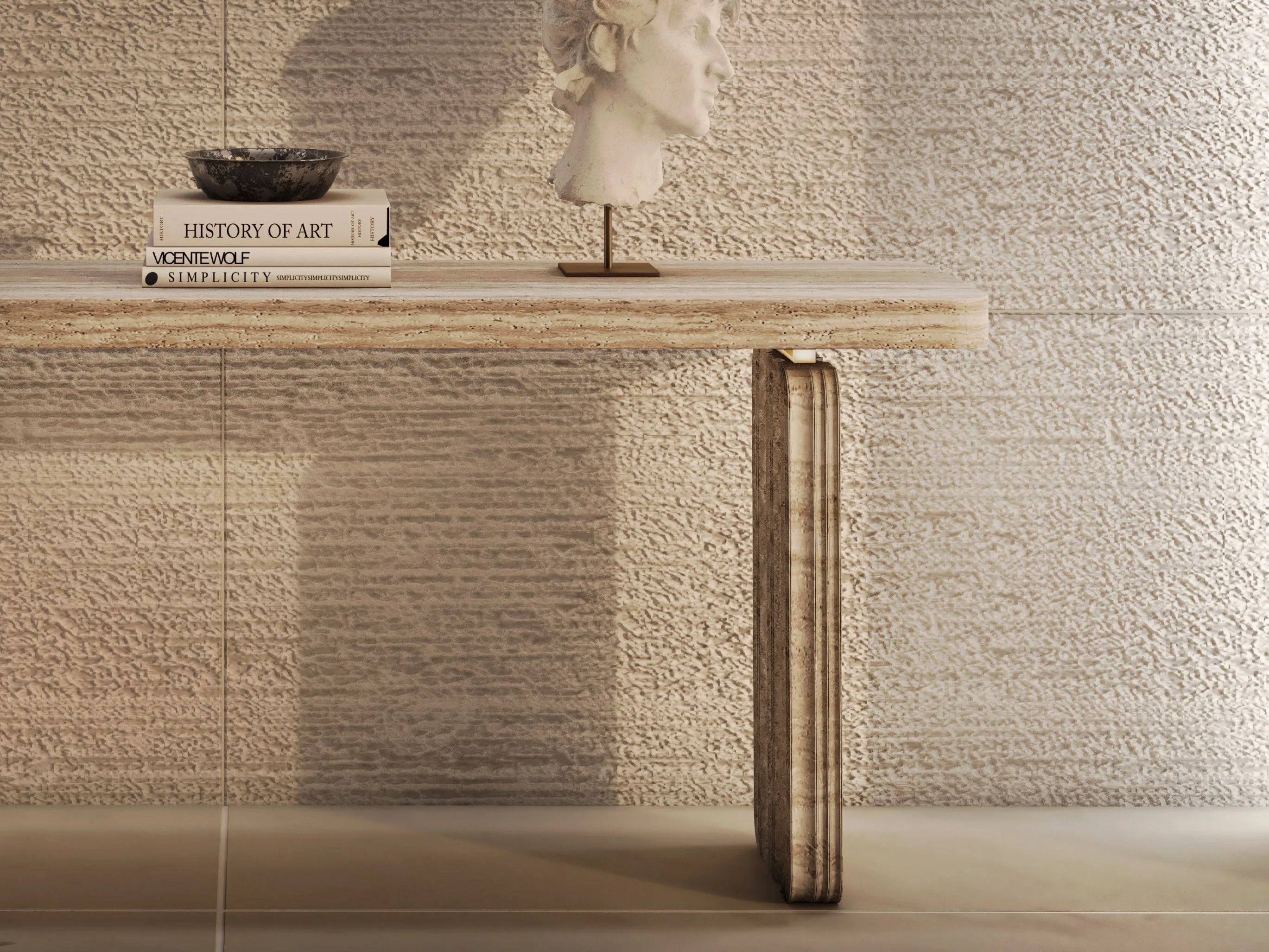 Прямоугольная консоль из травертина Davani Purity ARCH-00072508 - Вид №3