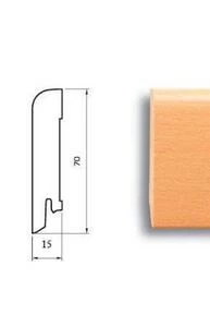 Плинтус Modern Decor Виста Шпонированный Дуб 2400х70 мм.