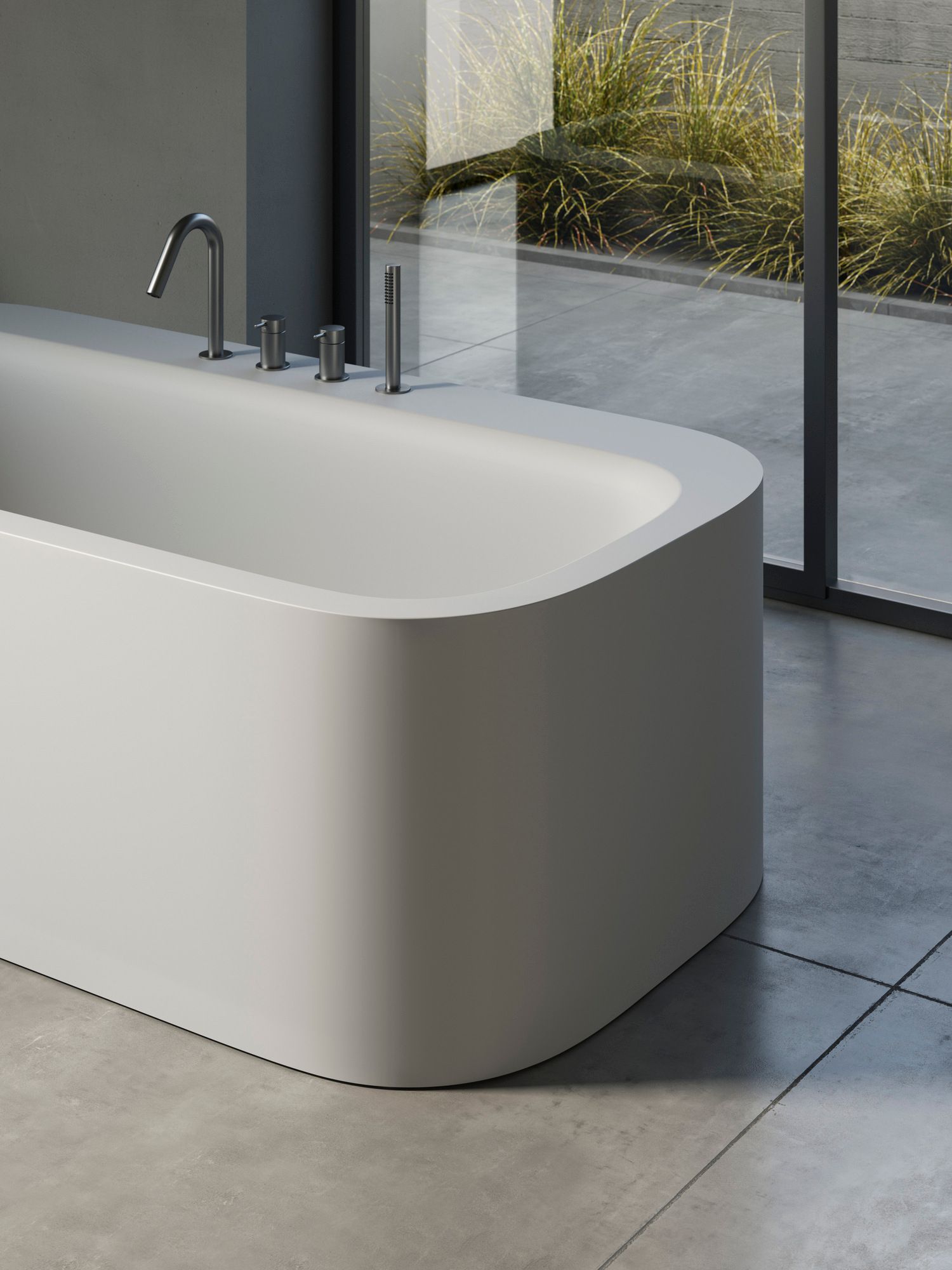 Овальная ванна в центре комнаты в Korakril™ Rexa R1 ARCH-00125835 - Вид №1