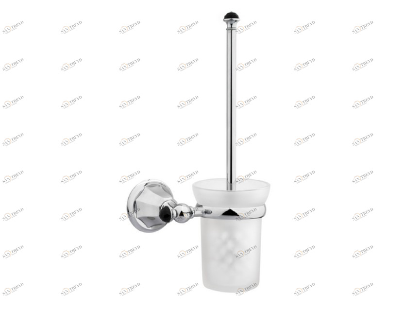 038284.N00.50 Держатель для ершика с черным кристаллом swarovski Яркий хром Mestre Indica