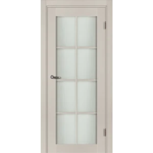 Комплект двери Пьемонт остекленная 60x200 см HardFlex цвет платина светлая с добором 200 мм