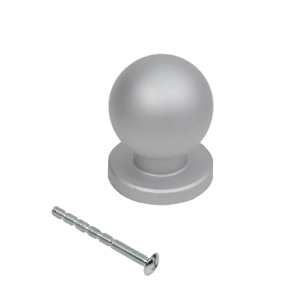 Мебельная ручка-кнопка GN35 цвет хром AKS STLM-2118470 - Вид №3