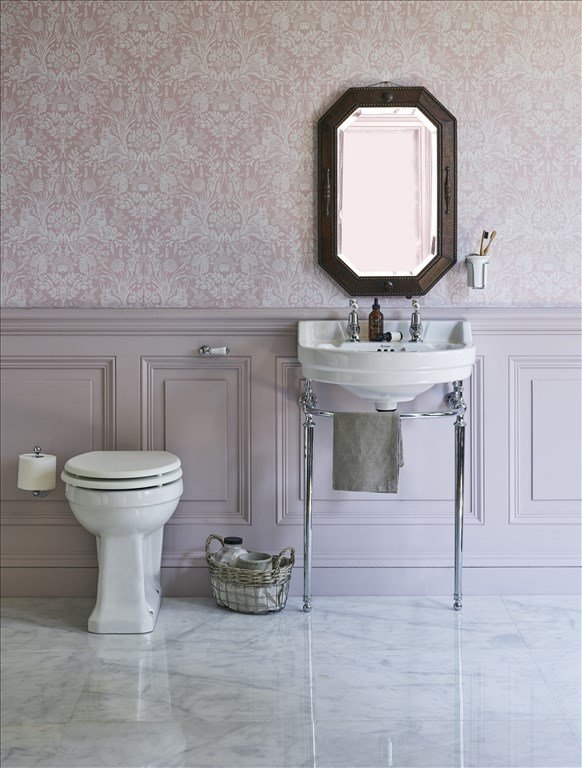 B6 1TH, T24A CHR Напольная раковина стоящая овальная Burlington EDWARDIAN - Вид №4