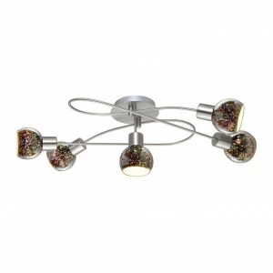 Потолочная люстра Arte Lamp Illusione A6125PL-5SS ARTE LAMP ILLUSIONE 109042 Коричневый