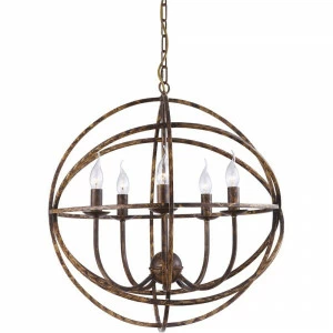 Подвесная люстра Arte Lamp Kopernik A1703SP-5BR ARTE LAMP ДИЗАЙНЕРСКИЕ, KOPERNIK, ШАР 056580 Коричневый