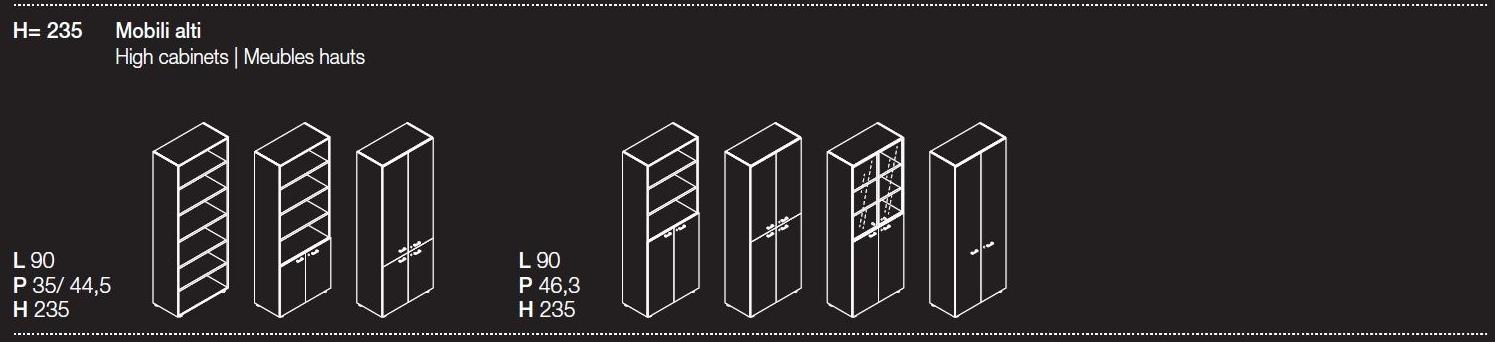 Las Mobili Высокий модульный офисный блок Contenitori universali evo sun-id-1480029 - Вид №7