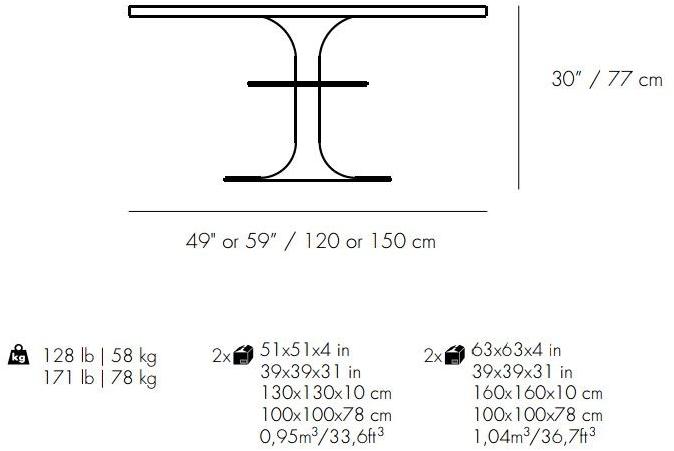 Mambo Unlimited Ideas Круглый деревянный стол sun-id-1466903 - Вид №4