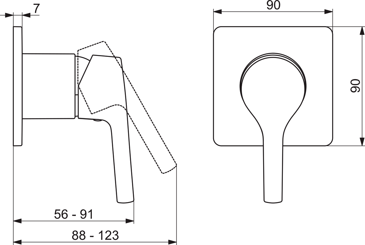 Oras 3983H Панель смесителя для душа 3983H Saga Style Хром  - Вид №1