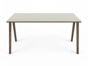 Huppé Прямоугольный стол из орехового дерева со стеклянной столешницей Howard 7301-4001v