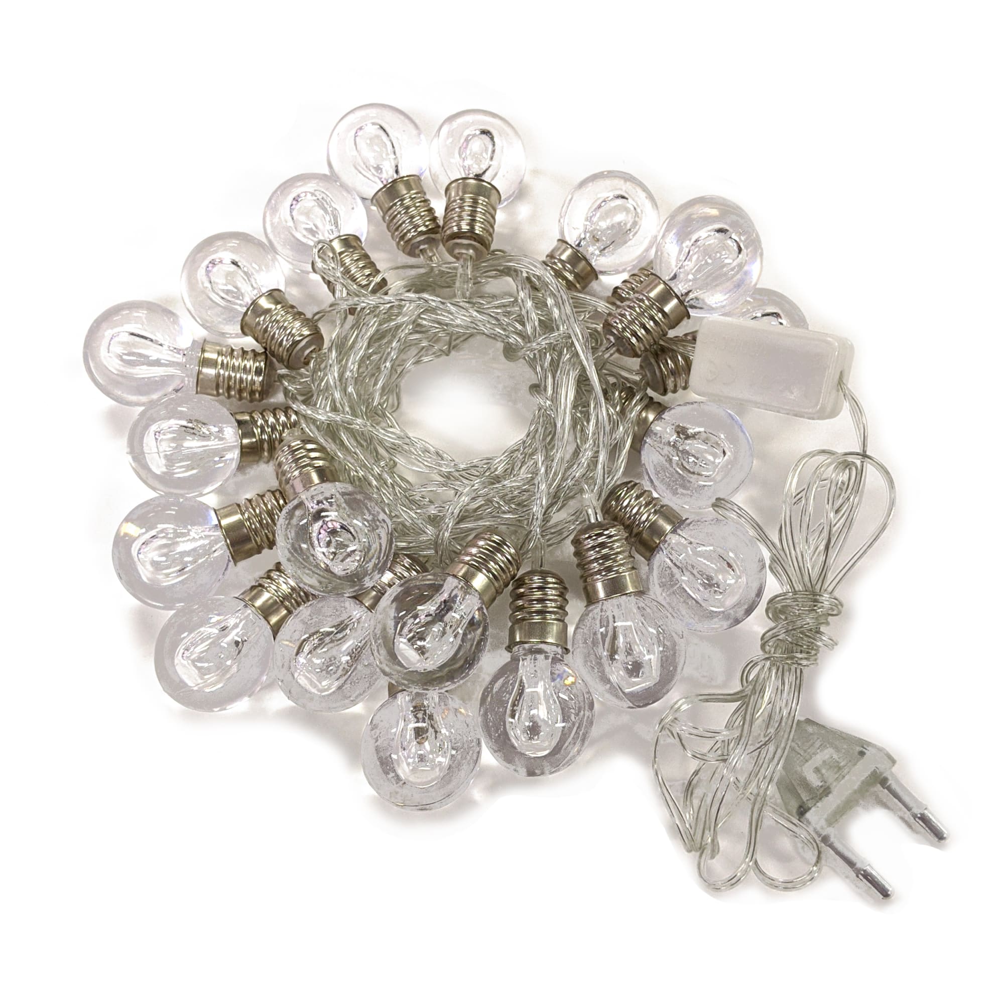 82839188 Электрогирлянда комнатная нить «Лампочки» 5.5 м 20 LED белый 8 режимов Santreyd 