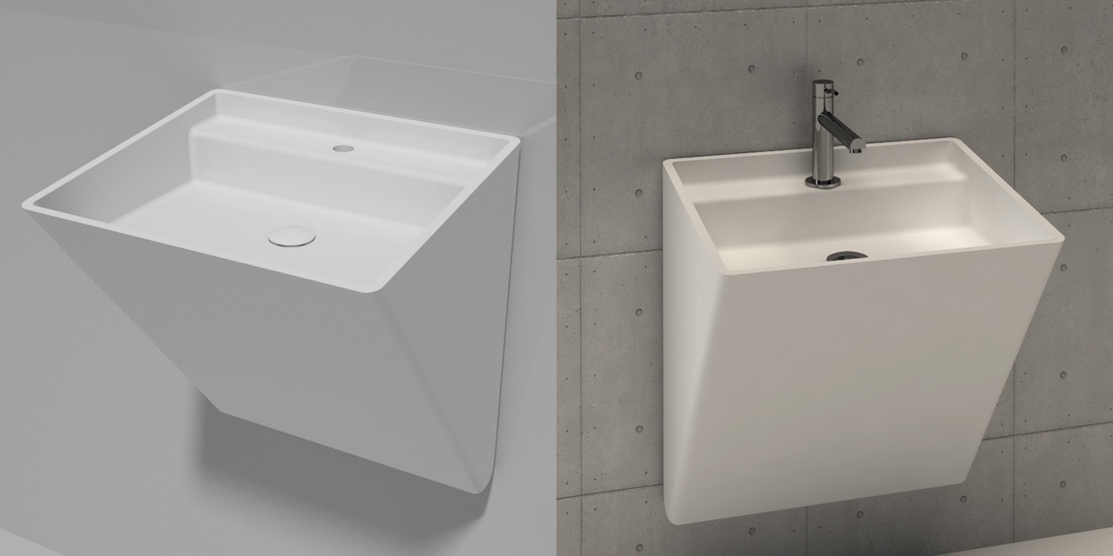 WBS0414 Подвесная раковина настенная овальная Dimasi  белая  - Вид №1