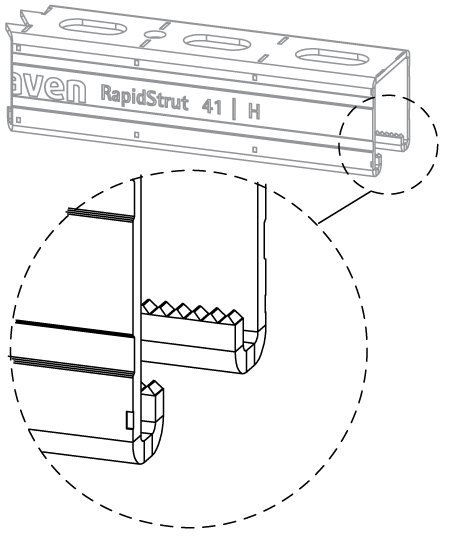 65018627 BIS RapidStrut® Профили монтажные (BUP1000) подвешивание и поддержка walraven  - Вид №2