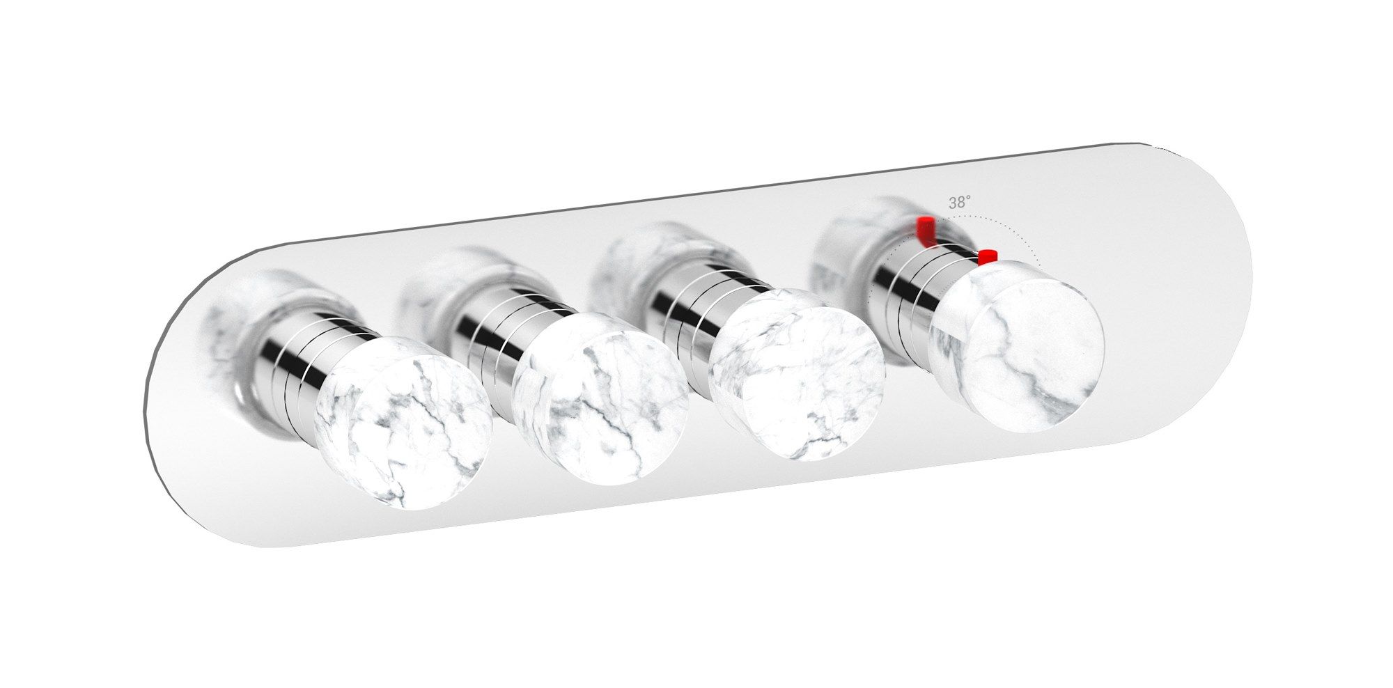 Встраиваемый термостатический смеситель для душа с 4 отверстиями IB AQUA - 3 WAYS EUA322 ARCH-00028515 - Вид №5