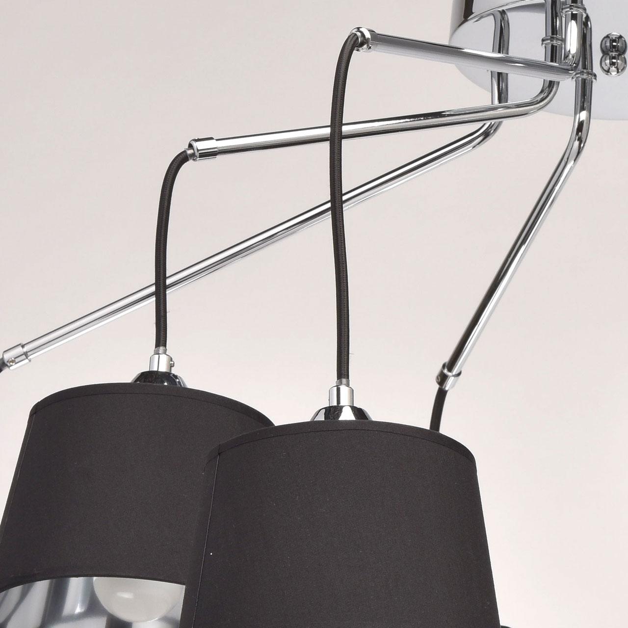 Подвесная люстра MW-Light Лацио 4 103011308 MW-LIGHT ДИЗАЙНЕРСКИЕ, ЛАЦИО 186363 Черный  - Вид №3