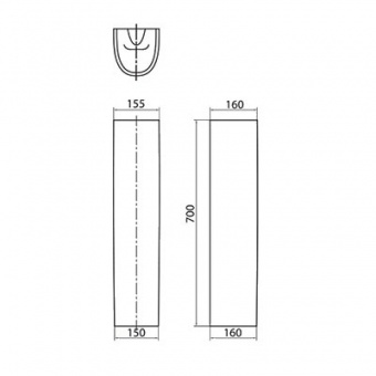 L77000000 Пьедестал для раковины овальная KOLO  - Вид №1